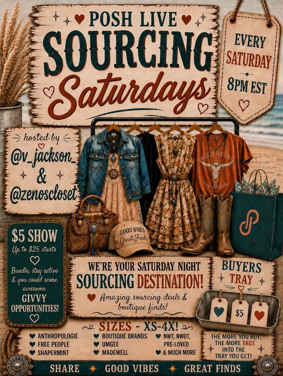 Dresses & Skirts - Posh Live Show Flyer Every Saturday 8pm EST!!!